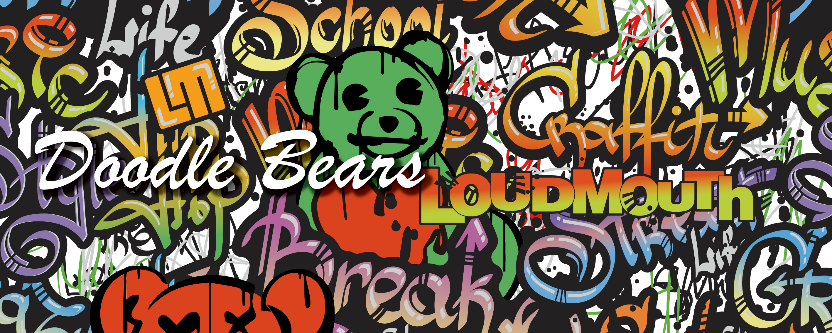 メンズ プレミアムカノコ 柄半袖シャツ Doodle Bears