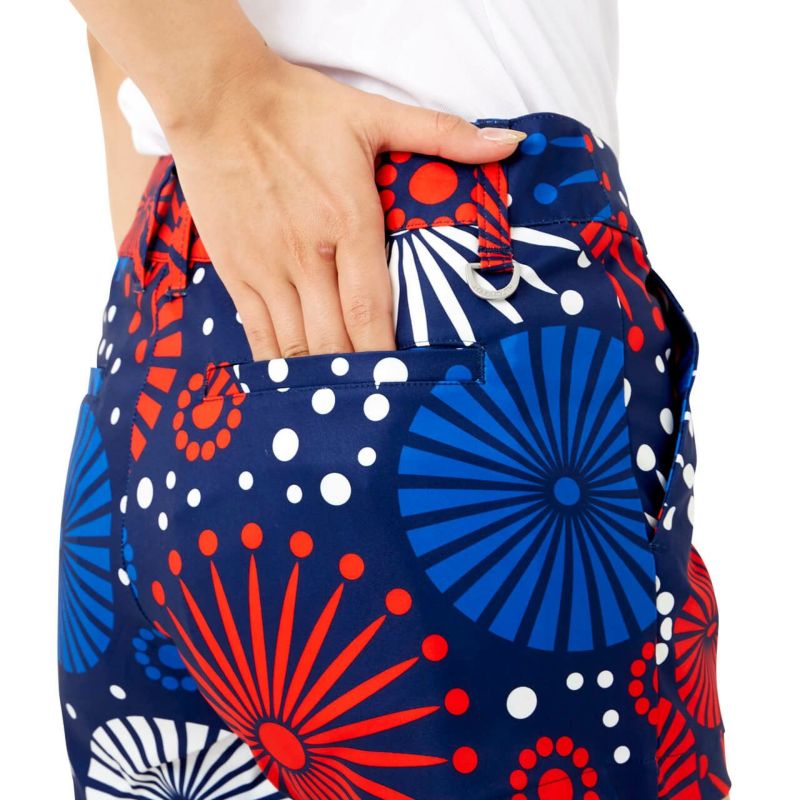 ツアー支給品　LOUDMOUTH レディースパンツ Lサイズ Loudmouth - ラウドマウス ピンク柄 ショートパンツ＆バイザー