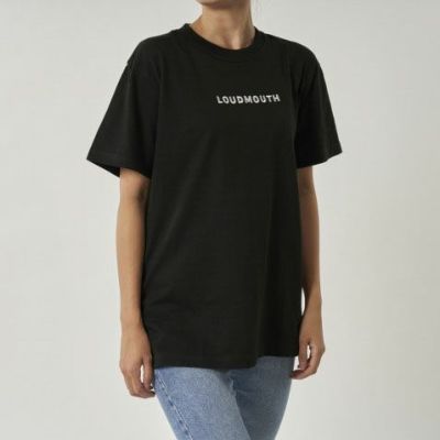 ユニセックス ロゴ半袖Tシャツ ブラック | LOUDMOUTH JAPAN