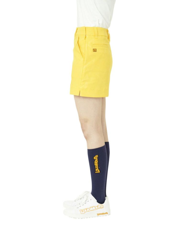 LOUDMOUTH ラウドマウス　ストレッチツイル エンボススカート イエローS LOUDMOUTHレディース ストレッチツイル エンボススカート