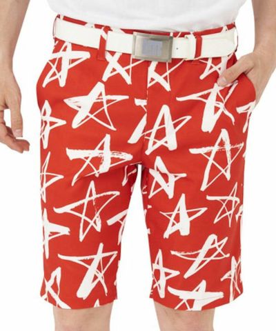 メンズ 柄ショートパンツ シューティングスター レッド