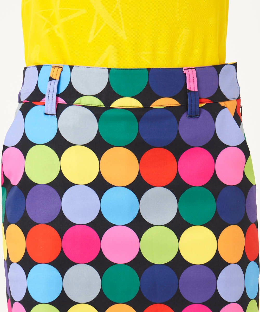 レディース ツイルプリントインナー付きスカート ディスコボールズ