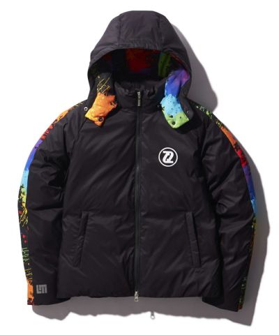 レディース 【LOUDMOUTH × SEVEN2 コラボ】ダウンジャケット 撥水加工 ストレッチ 防風 ペイントボール