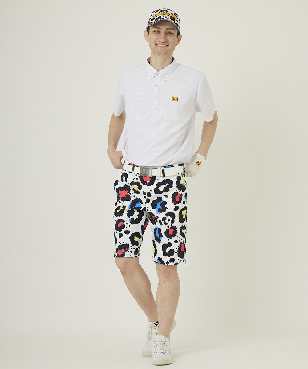 Loudmouth ショートパンツ　ネオンレオパード　M メンズ ショートパンツ ツイル素材 ネオンレオパード UV