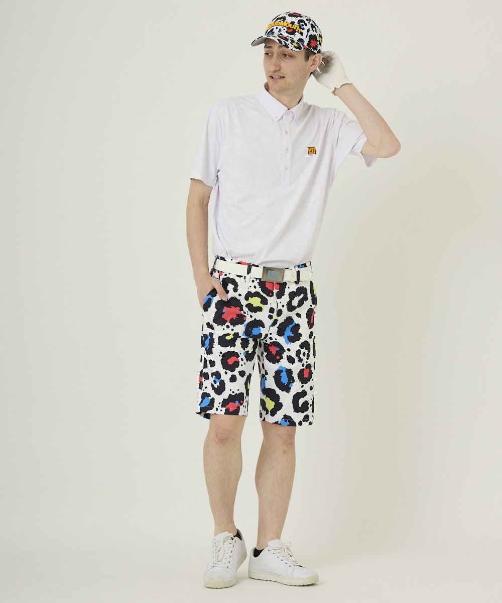 Loudmouth ショートパンツ　ネオンレオパード　M メンズ ショートパンツ ツイル素材 ネオンレオパード UV