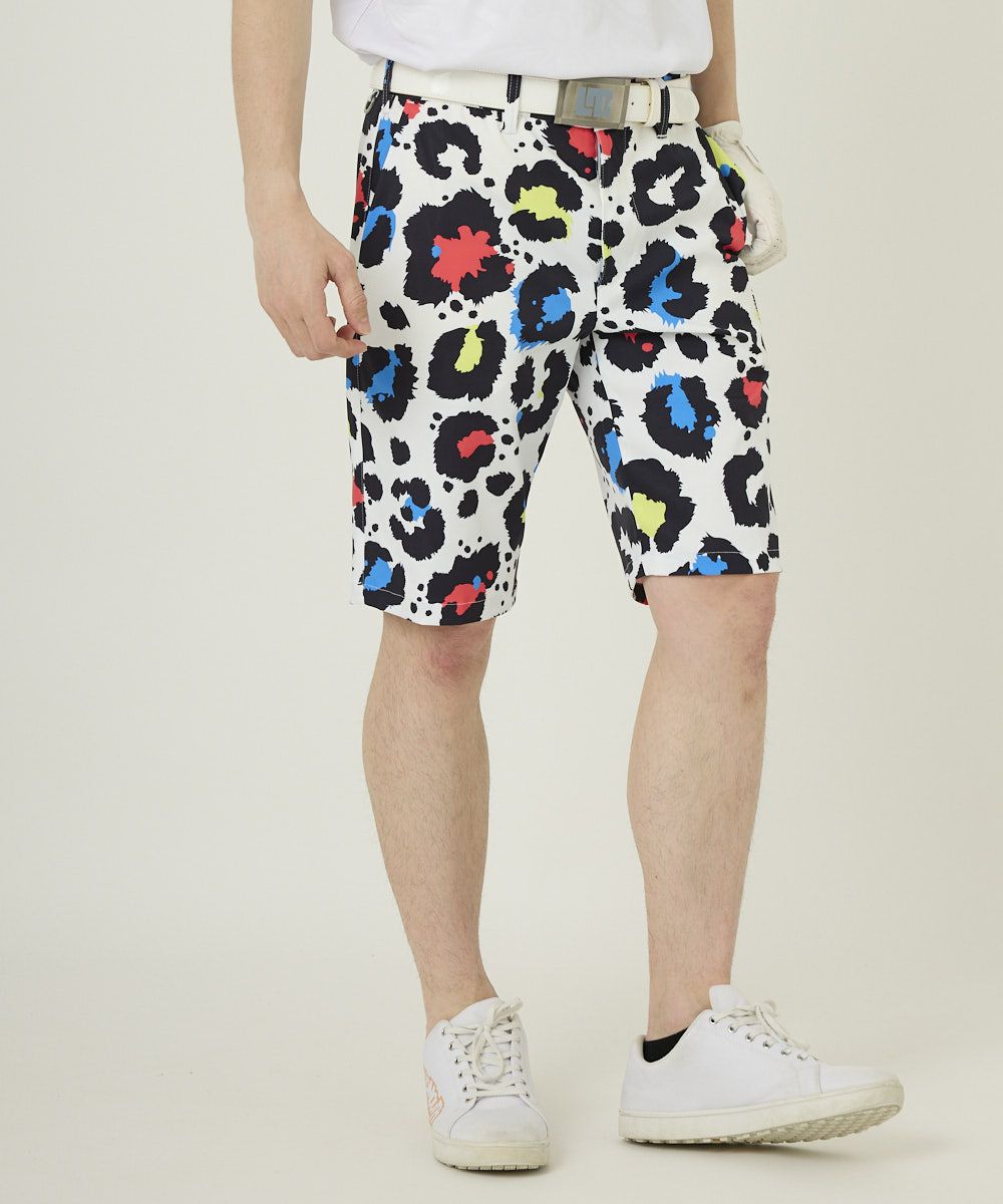 Loudmouth ショートパンツ　ネオンレオパード　M メンズ ショートパンツ ツイル素材 ネオンレオパード UV