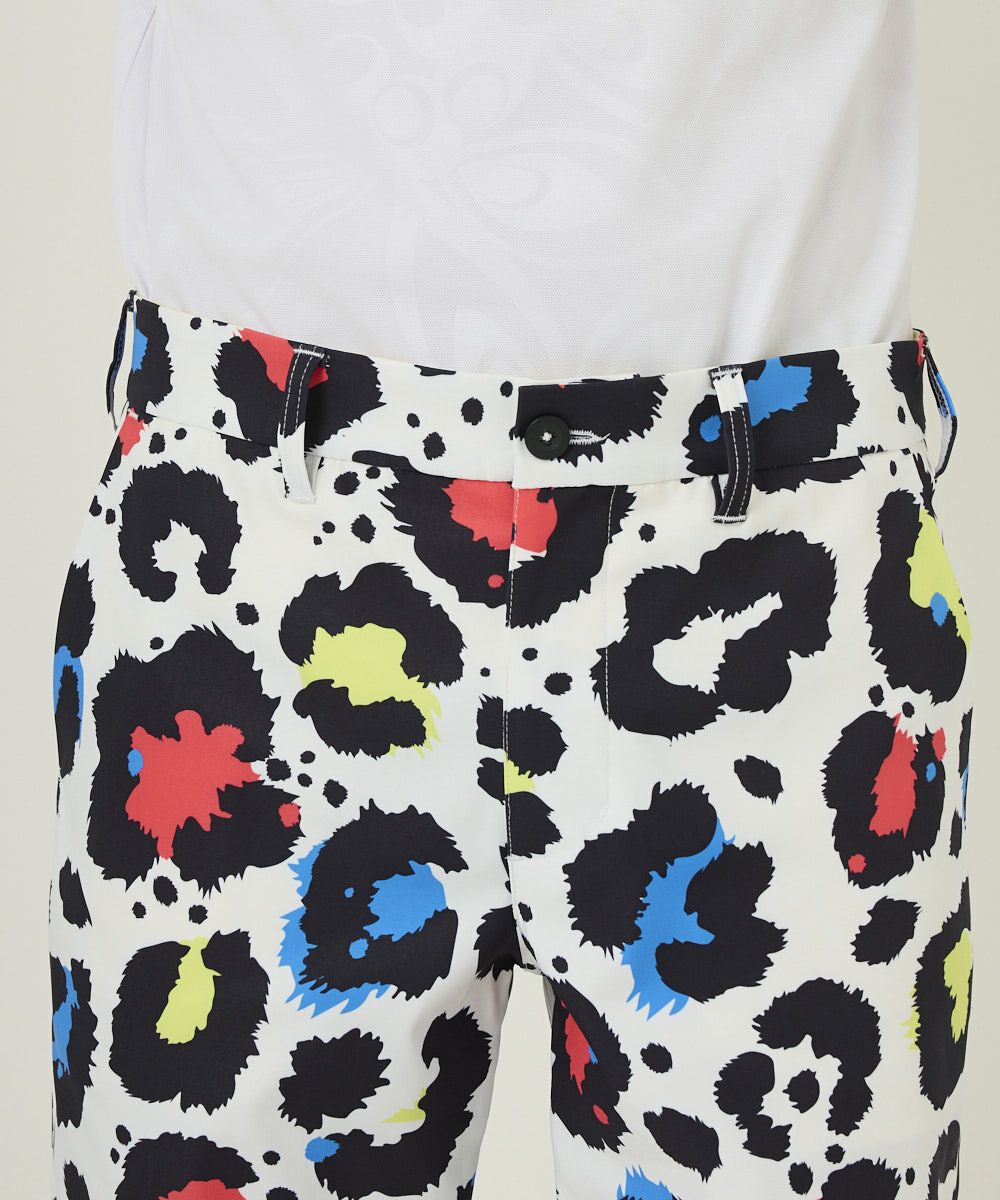 Loudmouth ショートパンツ　ネオンレオパード　M LOUDMOUTHメンズ ショートパンツ ツイル素材 ネオンレオパード