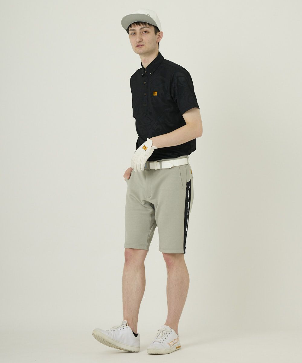 ★SALE 新品 送料込★ Loudmouth ショートパンツ メンズ 黒 ★ パンツ LOUDMOUTH/ラウドマウス ゴルフウェア ブランド ロゴ