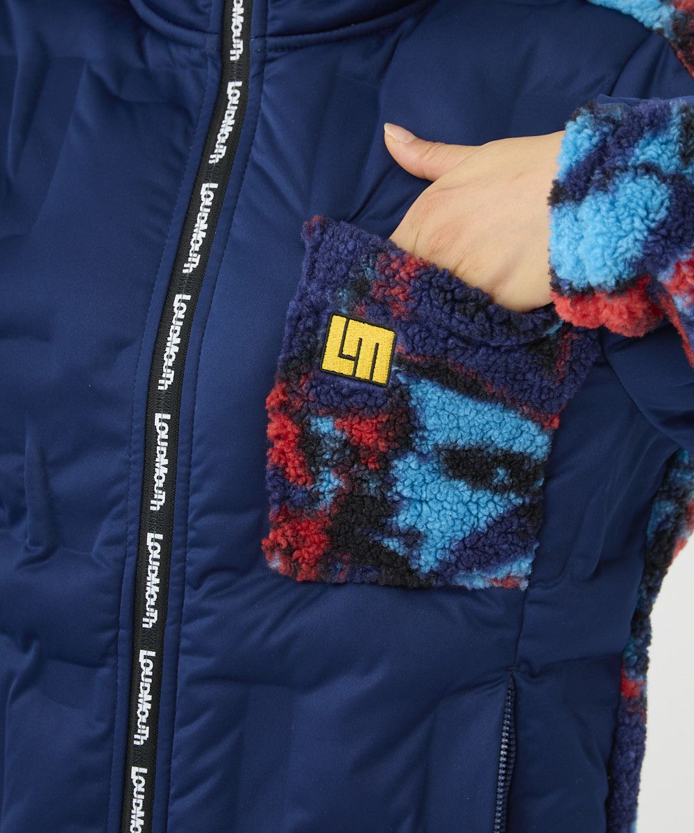 レディース ボア×キルトダウンブルゾン ブラック | LOUDMOUTH JAPAN