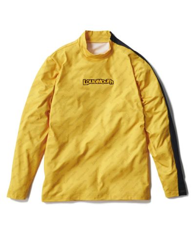 メンズ ECO裏起ベア天モックネックシャツ イエロー