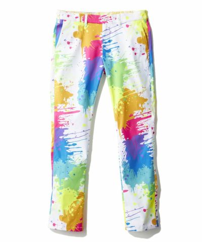 メンズ  ストレッチツイル  柄ロングパンツ  Drop  Cloth  Neon/ドロップクロスネオン