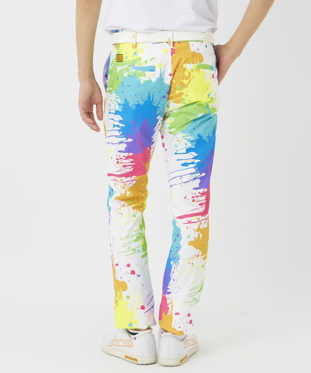 メンズ ストレッチツイル 柄ロングパンツ Drop Cloth Neon