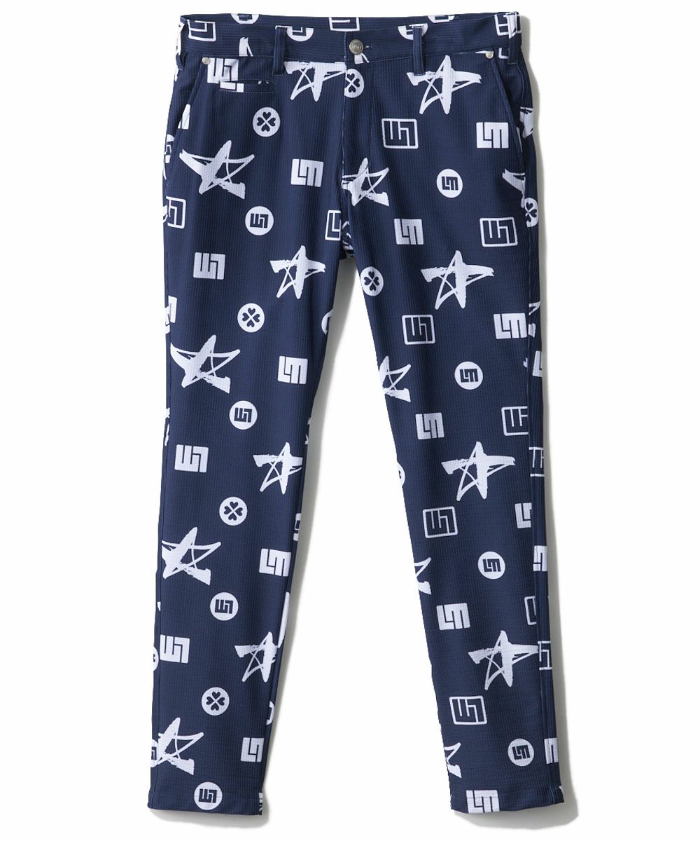 LOUDMOUTH ストレッチツイル柄ロングパンツ 58m 大きいサイズ ストレッチツイル柄ロングパンツ | LOUDMOUTH