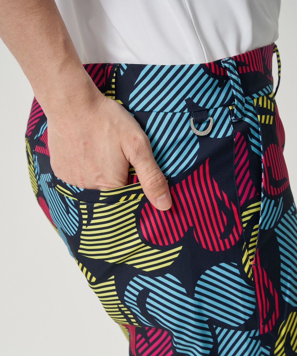 LOUDMOUTH プリントストレッチパンツ gbj7 Loudmouth ラウドマウス メンズ ストレッチツイル 柄パンツ