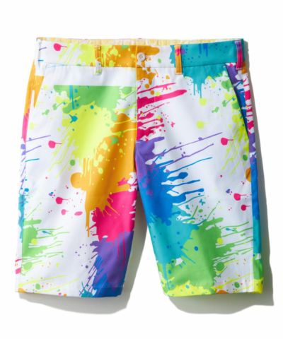 メンズ  ストレッチツイル  柄ショートパンツ  Drop  Cloth  Neon/ドロップクロスネオン