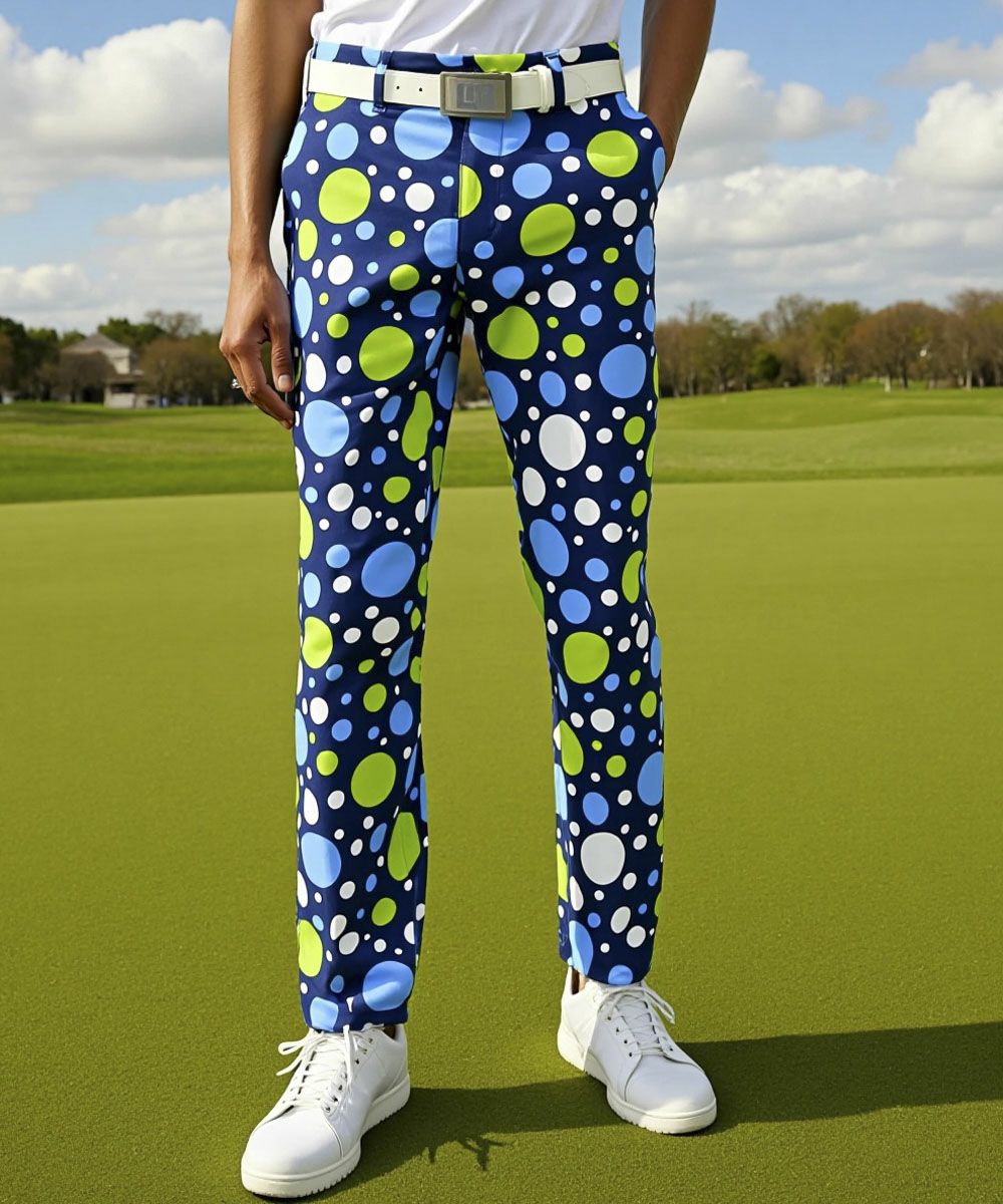 メンズ ストレッチツイル 復刻柄ロングパンツ Skull Grotto/スカル