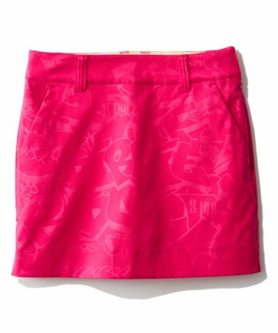 レディース  ストレッチツイル  エンボススカート  ピンク