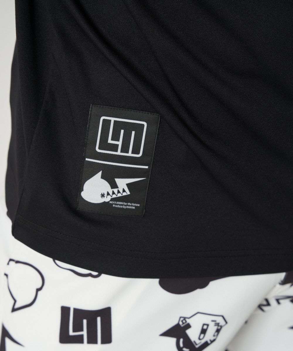 Loudmouth ポロシャツ 黒（限定アトムコラボ） NEXT ATOM for the future メンズ モックネックシャツ ブラック