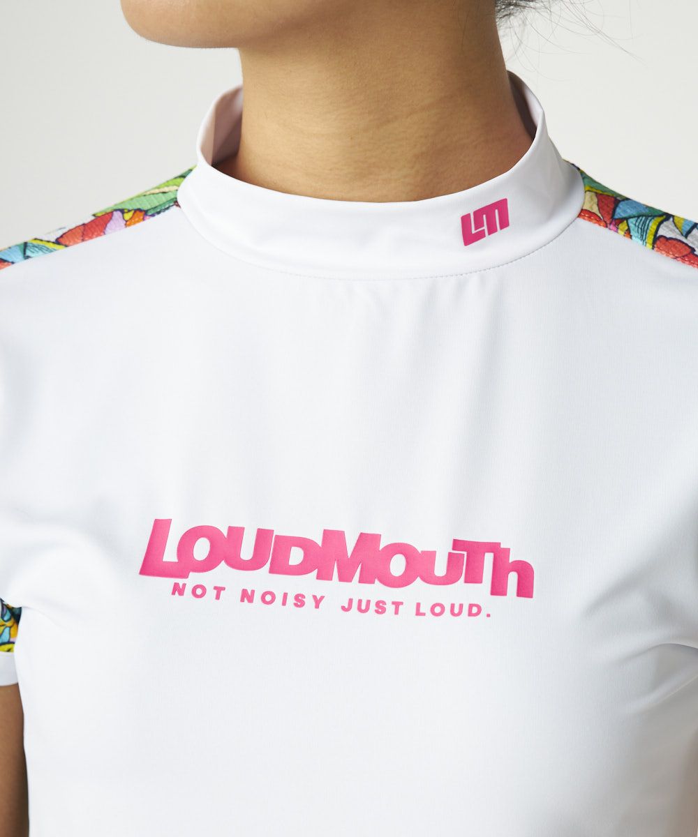 LoudMouth レディース　白モックネックシャツ大きいサイズ3L 未使用品 LoudMouth レディース 白モックネックシャツ大きいサイズ3L 未