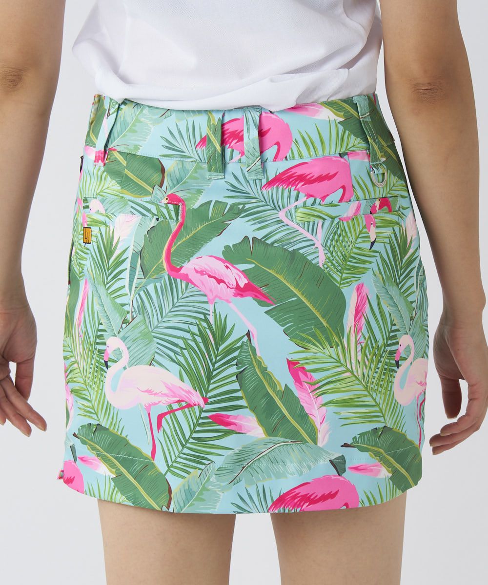 ラウドマウス レディース ストレッチツイル 柄ツイルスカート レディース ストレッチツイル 復刻柄スカート Flamingo Grotto