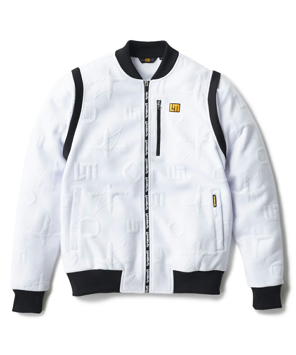 メンズ 袋ジャガードブルゾン ホワイト | LOUDMOUTH JAPAN 