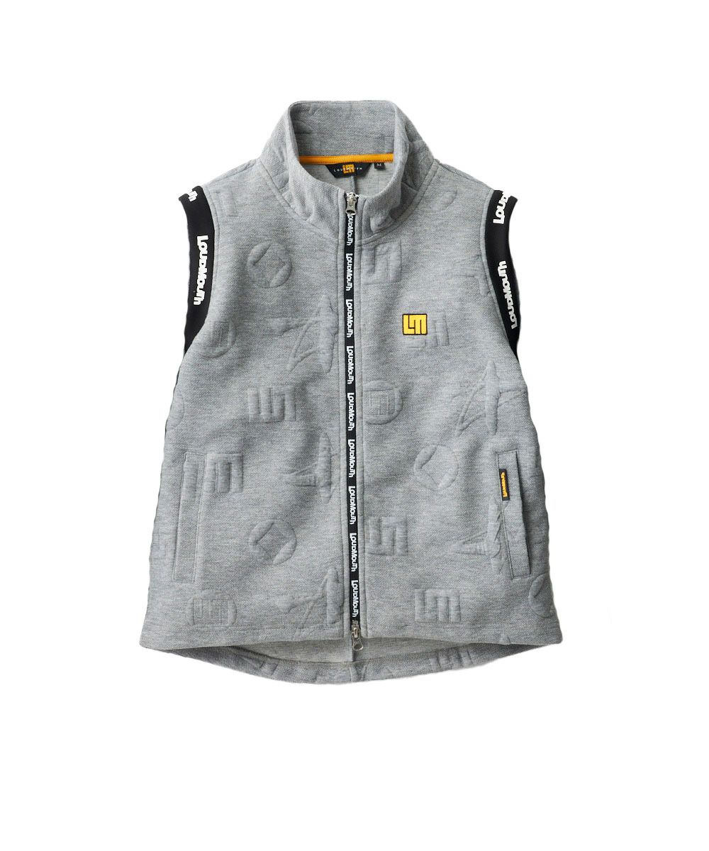 ★秋冬★ラウドマウス★2wayエンボス袋ジャガードブルゾン★L/BK レディース 2wayエンボス袋ジャガードブルゾン ミックスグレー / 袖