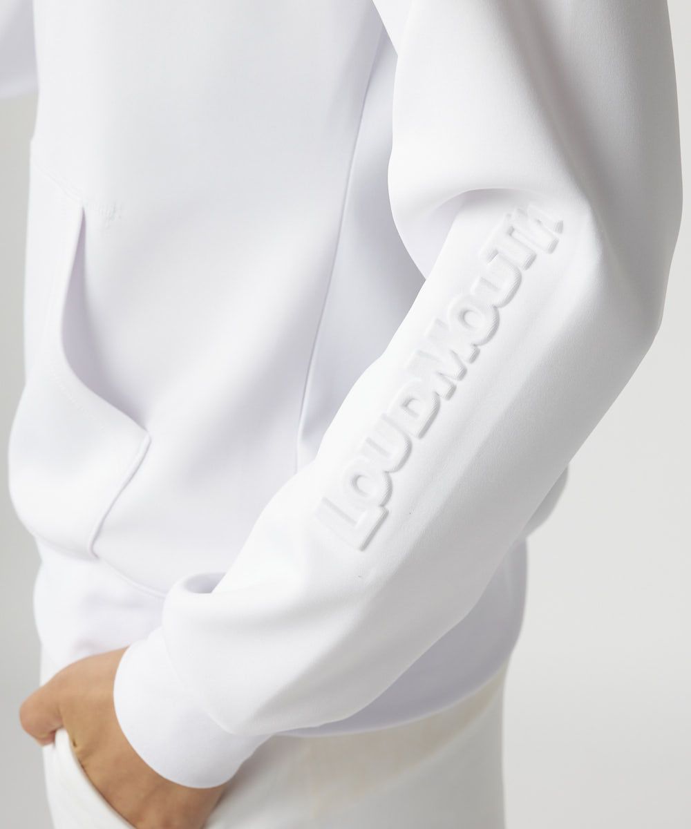 レディース 軽量ダンボールニット 柄切替トレーナー ホワイト