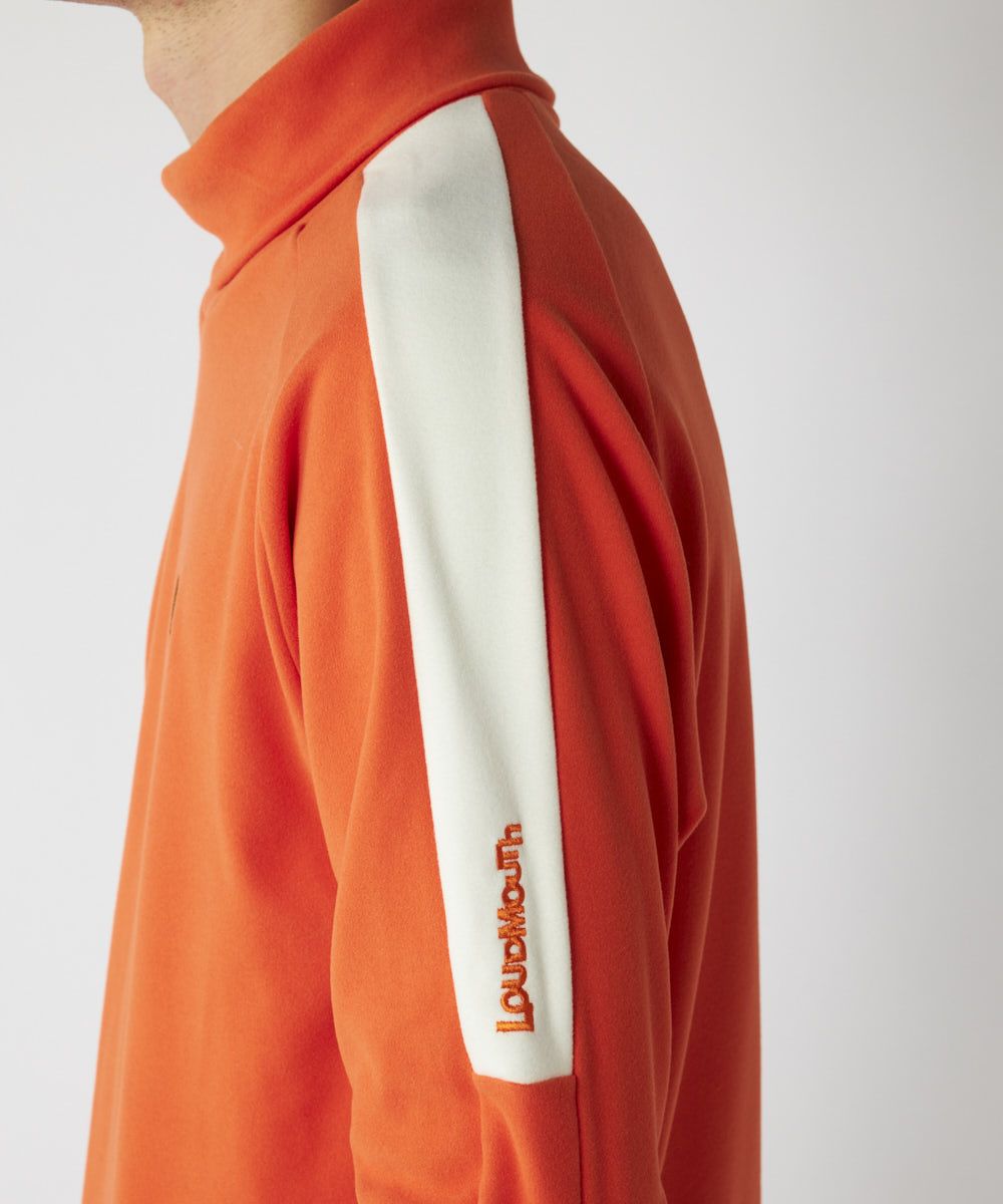 メンズ 両面起毛スムース タートルネックシャツ オレンジ | LOUDMOUTH