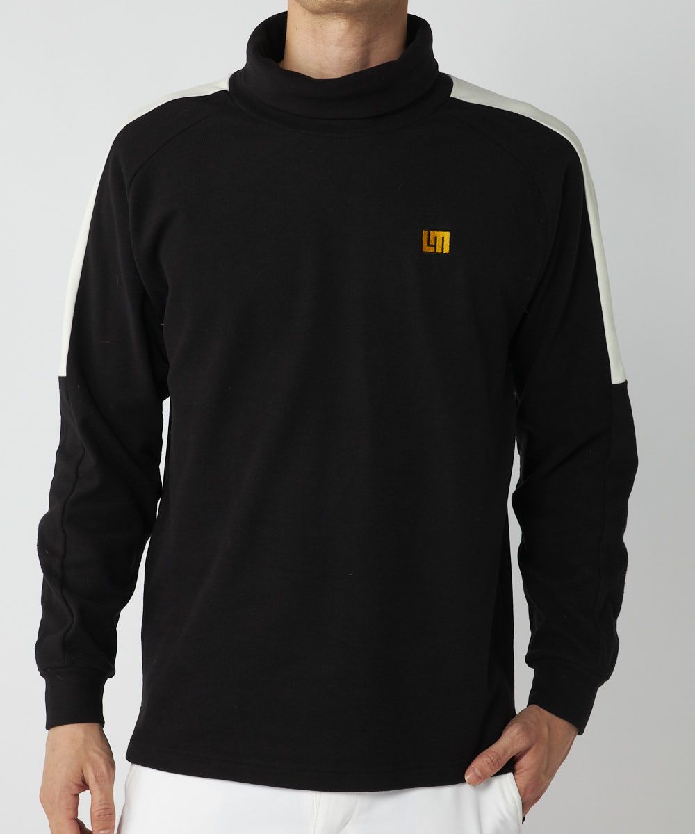 メンズ 両面起毛スムース タートルネックシャツ ブラック | LOUDMOUTH