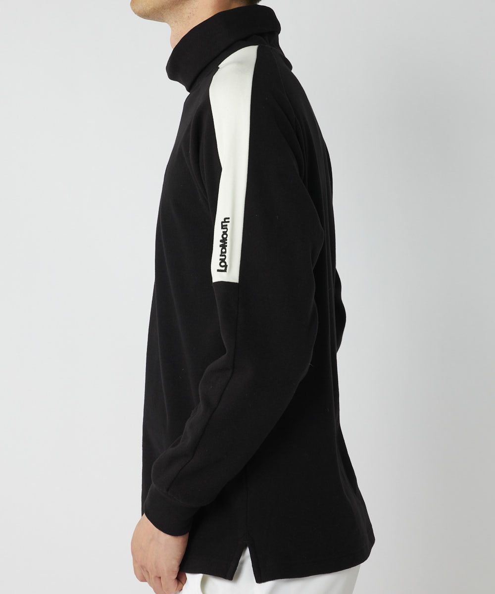 新品　ラウドマウス　タートルネック　長袖シャツ　裏起毛　ブラック　LLサイズ ラウドマウス ゴルフウェア メンズ タートルネックシャツ ブランド 秋