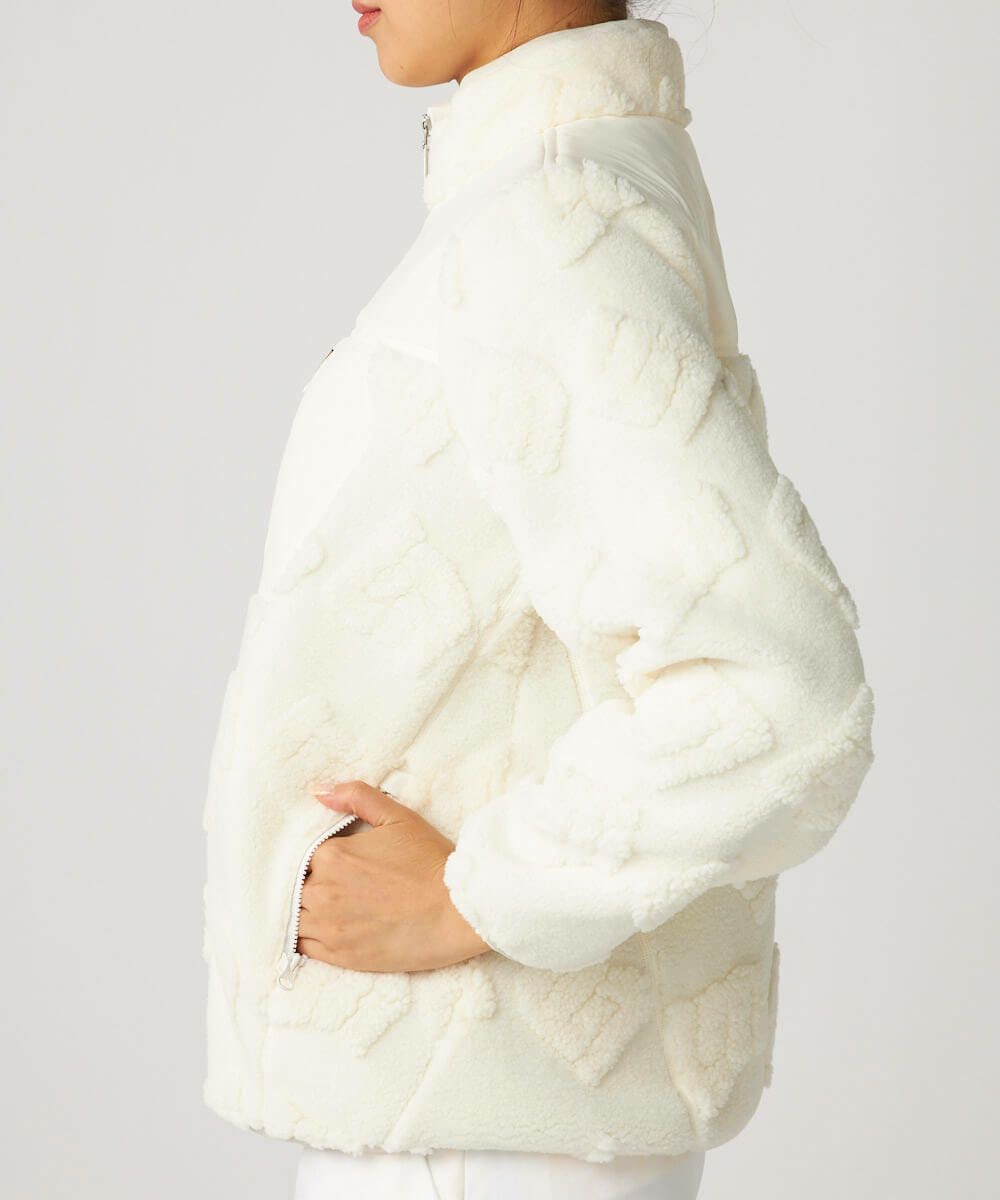 レディース ジャガードボアブルゾン オフホワイト | LOUDMOUTH JAPAN