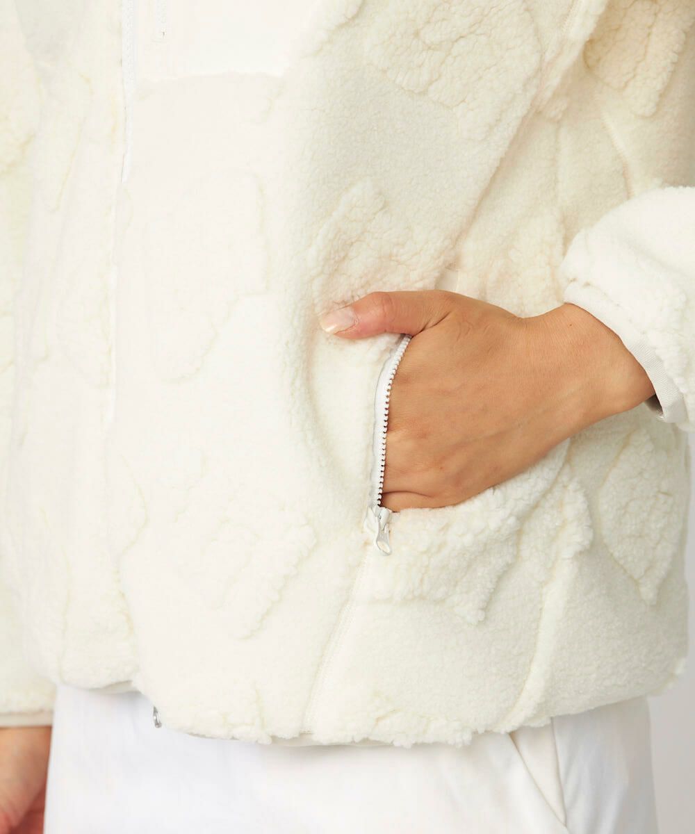 レディース ジャガードボアブルゾン オフホワイト | LOUDMOUTH JAPAN