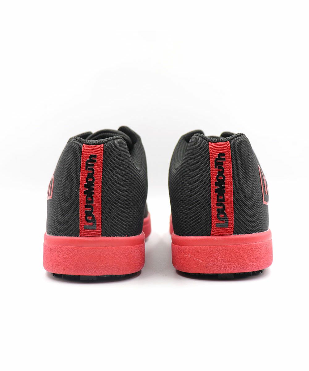 レディース スパイクレスシューズ ブラック×レッド(23㎝～24.5