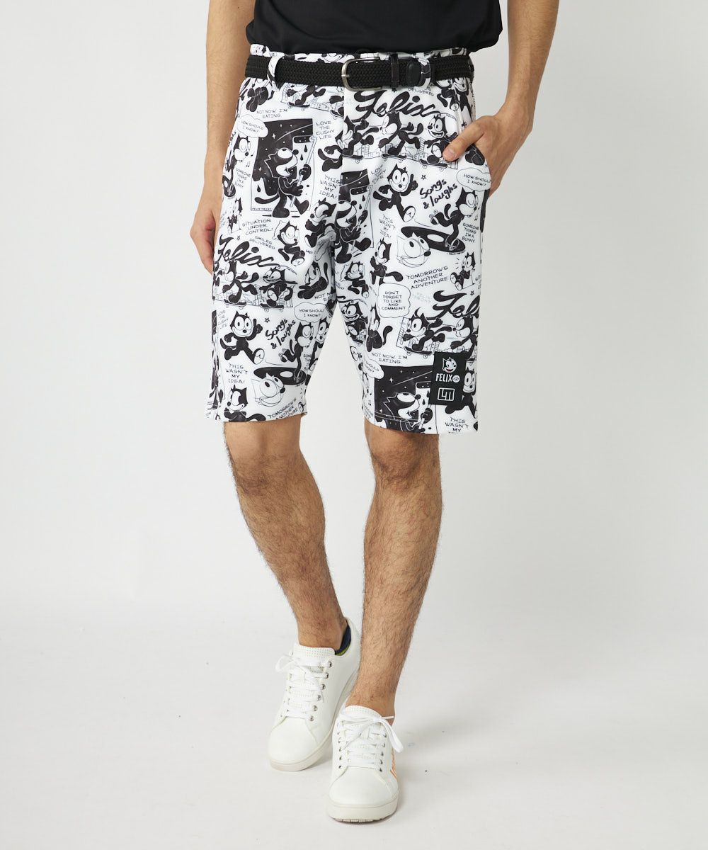 LOUDMOUTH×FELIX メンズ ライトダンボールニット ハーフパンツ