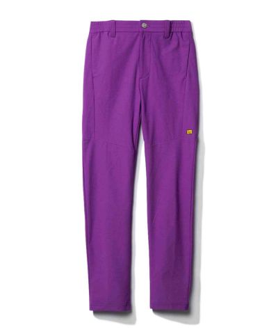 レディース 冷感8WAYストレッチ ロングパンツ パープル