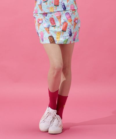 レディース ECOベントメッシュ 柄スカート Happy Ice Cream/ハッピーアイスクリーム
