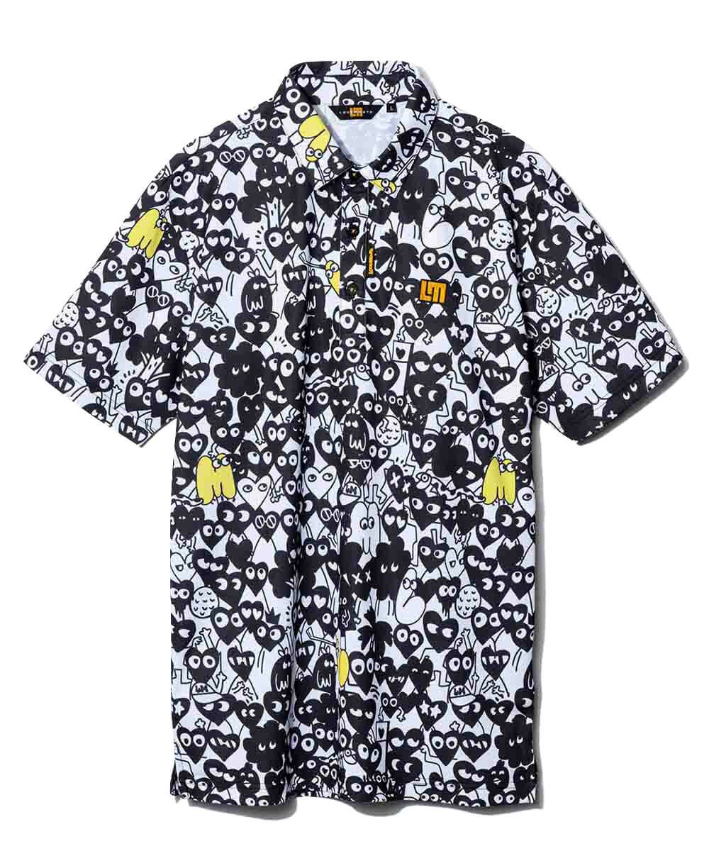 メンズ プレミアムカノコ 柄半袖シャツ Gathering Of Hearts