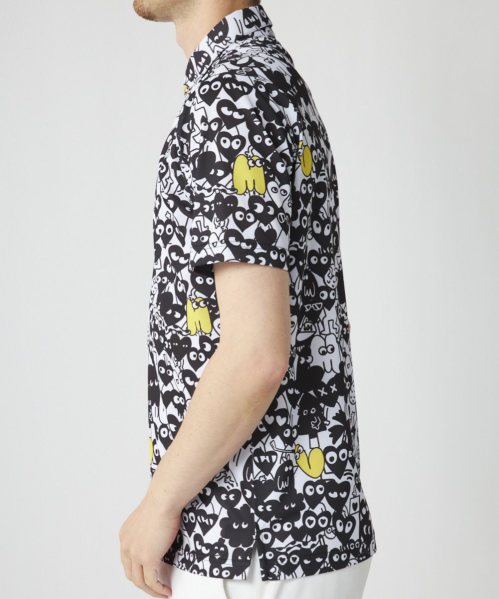 メンズ プレミアムカノコ 柄半袖シャツ Gathering Of Hearts