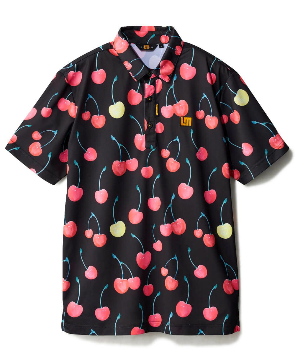 お値下げしました。新品Loudmouth チェリー柄 ポロシャツ&スカートセット 最終お値下げ新品Loudmouth チェリー柄 ポロシャツ&スカート