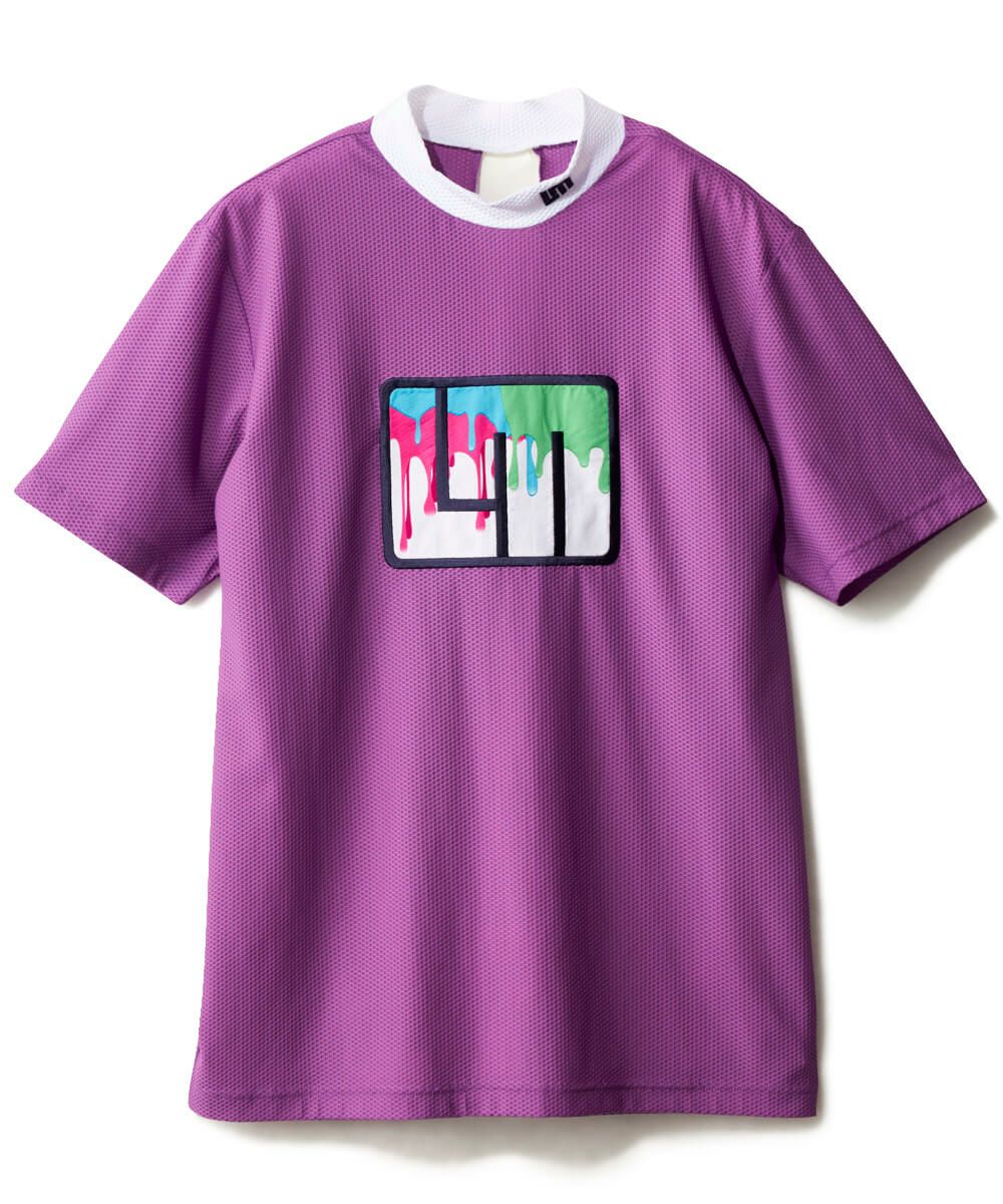 イーストサイドゴルフ 紫グラフィック半袖シャツ M イーストサイド