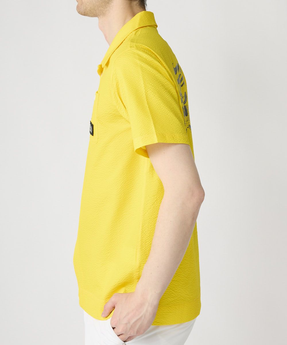 【新品未使用】LOUDMOUTH×FELIX メンズ ニットサッカー 開襟シャツ LOUDMOUTH×FELIX メンズ ニットサッカー 開襟シャツ イエロー