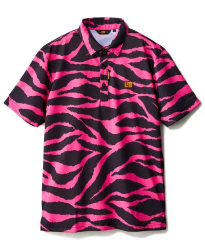 メンズ プレミアムカノコ 復刻柄 半袖シャツ Pink Tarzan/ピンクターザン