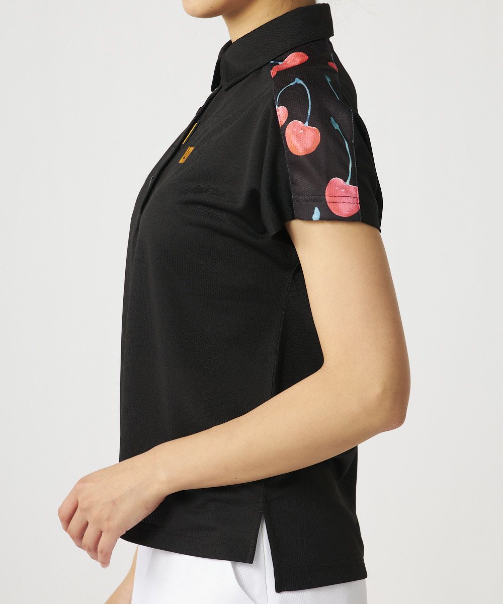 レディース ドットメッシュ 半袖シャツ ブラック | LOUDMOUTH JAPAN レディース ドットメッシュ 半袖シャツ ブラック | LOUDMOUTH JAPAN