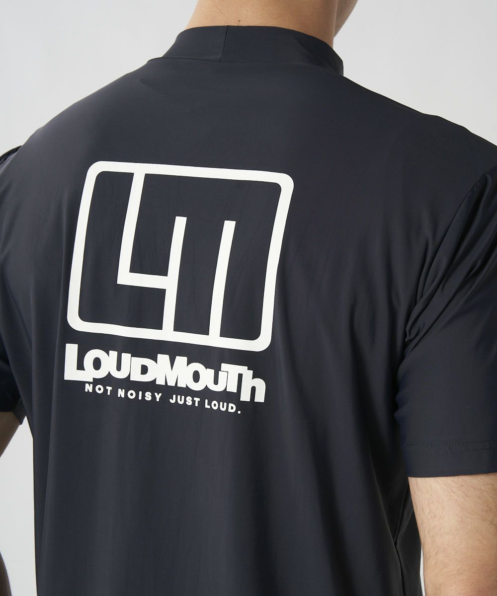 LOUDMOUTH ラウドマウス　ゴルフ モックネックシャツ　ブラック　L 新作 LOUDMOUTH ラウドマウス メンズ モックネック 長袖 シャツ 蓄熱