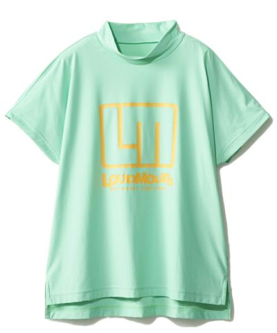 【ラウドマウス史上最高冷感】レディース SUPER NYLON COOL モックネックシャツ ミントフォレスト