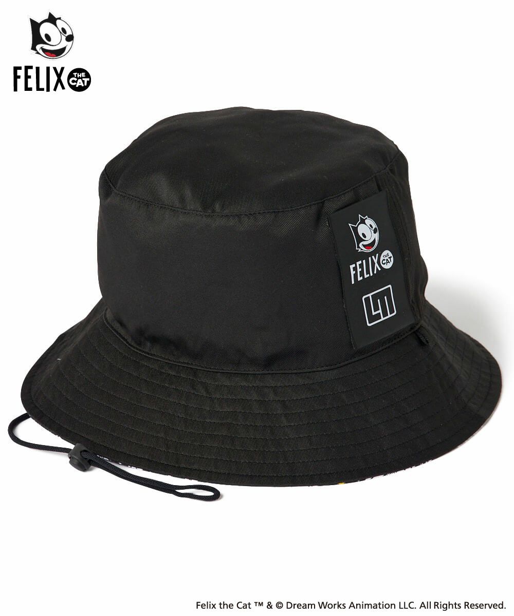 LOUDMOUTH×FELIX ユニセックス リバーシブルハット ブラック