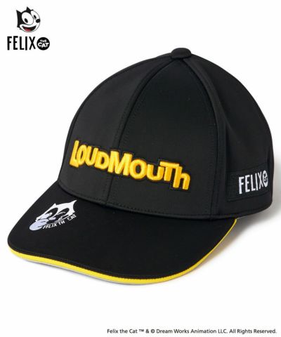 LOUDMOUTH×FELIX　ユニセックス　キャップ　ブラック
