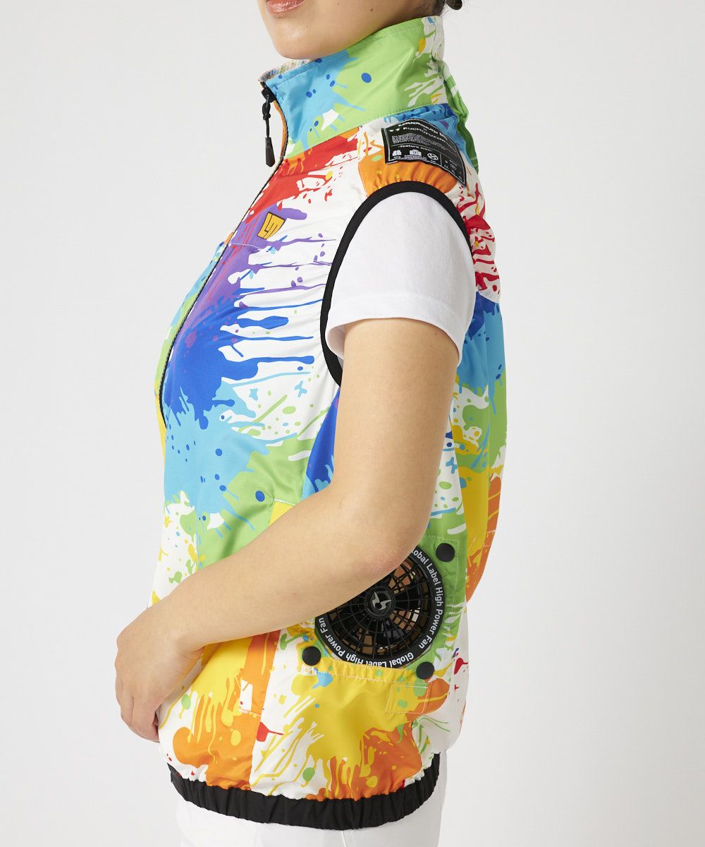 新品未使用！空調風神服　Lサイズ　ファン　ベスト　３点セット SUN-S】サンエス空調風神服・空調服 ベスト(サイドファン