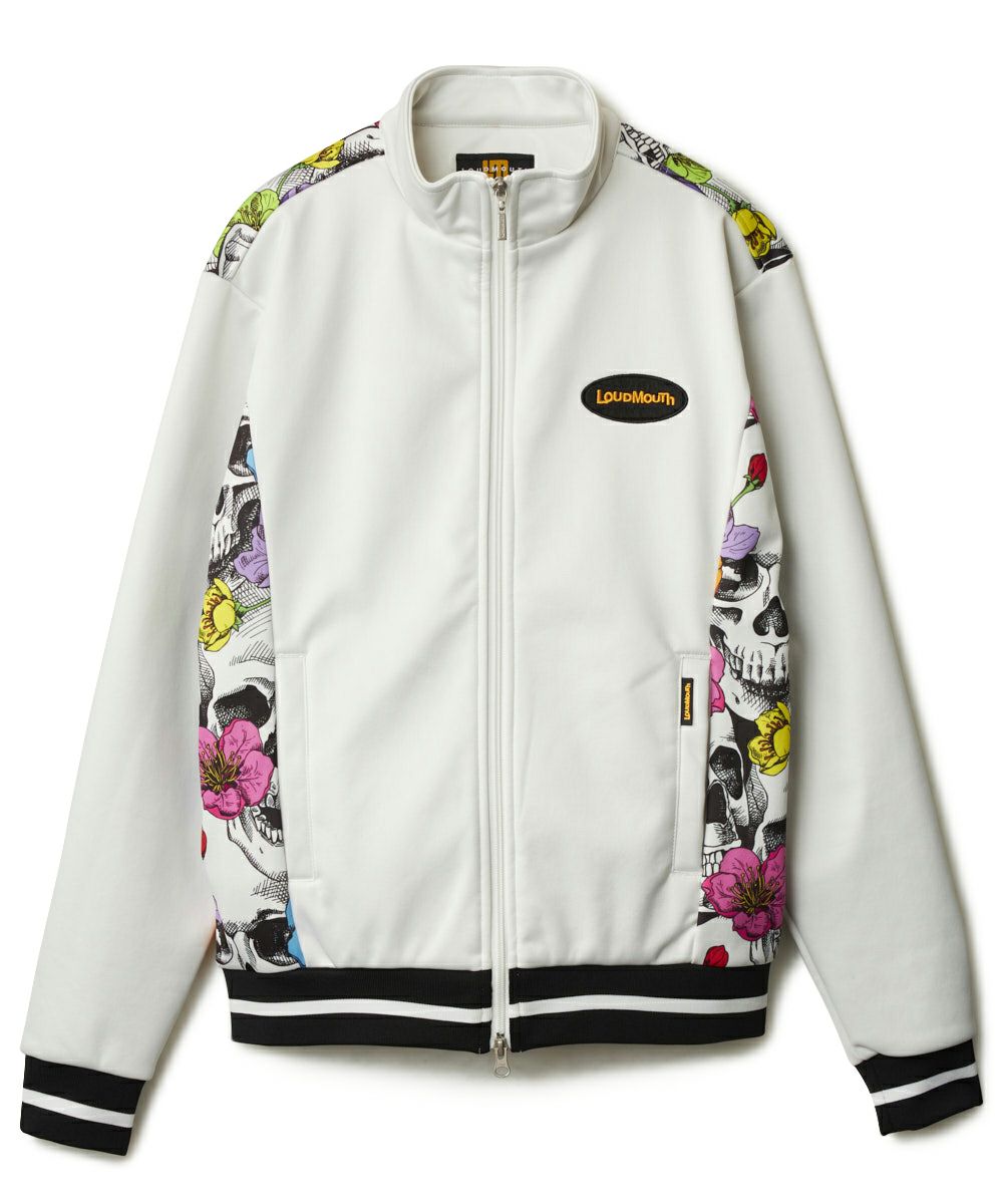 メンズ 透湿撥水ボンディングブルゾン Neon Skull Flowers/ネオン