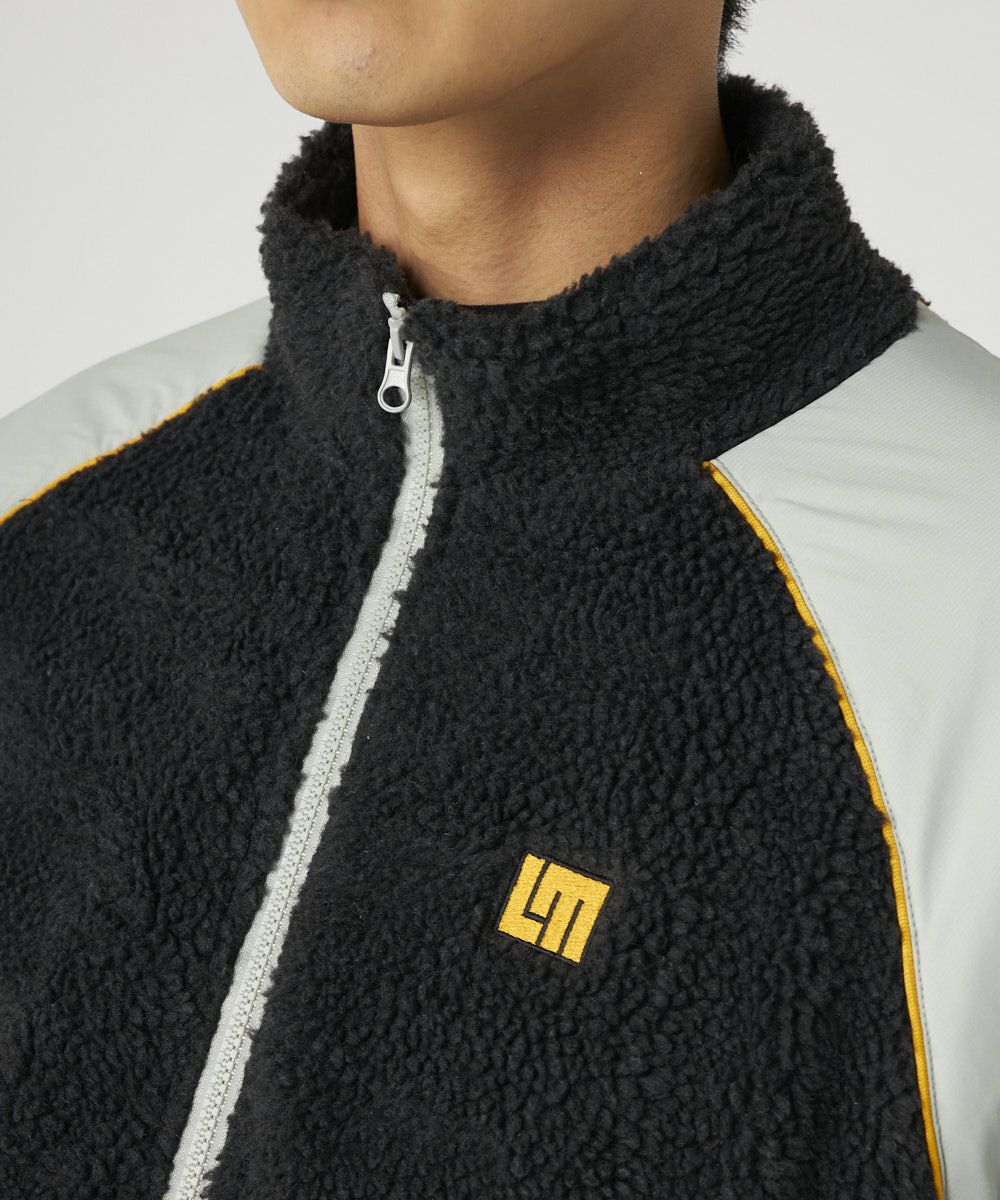 ラウドマウスゴルフ メンズ ボア×タフタ配色ジップブルゾン